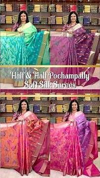 Half And Half Pochampally Sarees | Booking: 7305626399 | www.dsrsarees.com