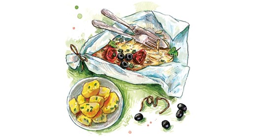 Recette de la semaine. Le maigre en papillote