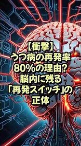 【衝撃】うつ病の再発率80%の理由？脳内に残る「再発スイッチ」の正体【神経研究 脳研究 最新 テクノロジー】