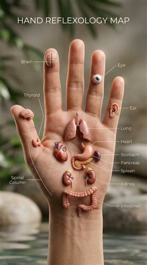 Hand reflexology map