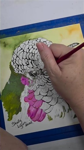 WOW!! Gouache hummingbird PART 1 #gouachepainting #shorts #artshorts