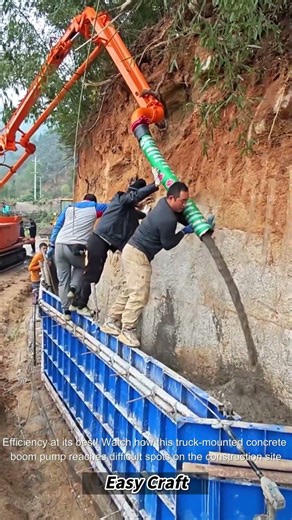 Concrete Pump Truck in Action