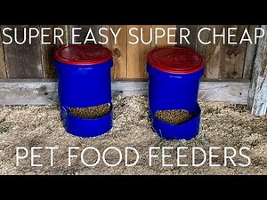 Super Easy 5 GALLON BUCKET Automatic Pet Food Feeders
