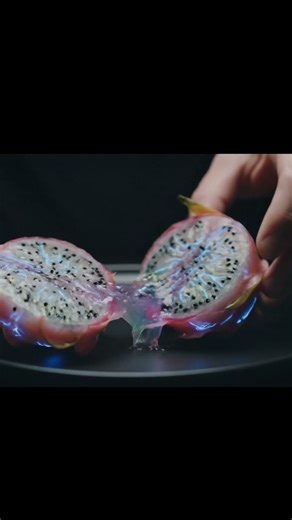 ASMR Alien Fruit Sliced | Sci-Fi Realism with Iridescent Textures