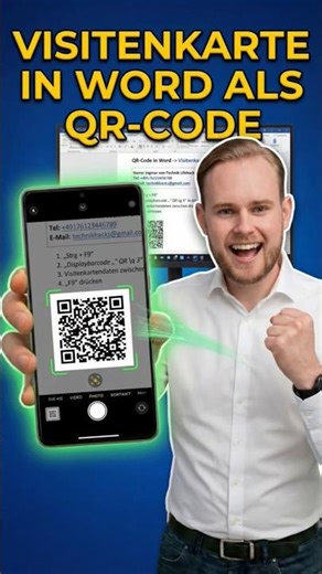 Visitenkarte mit Word in QR Code verwandeln! 🫡🤳🏼