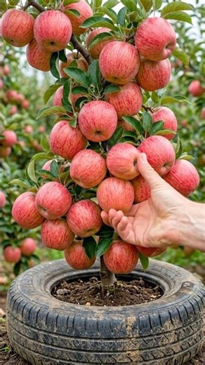 New techniques for growing apple trees to produce more fruit.#apples #fruit #Grow #grafting