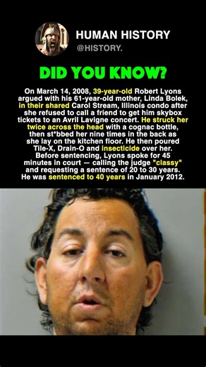 He K*LLED His Mum Over Concert Tickets #history #facts