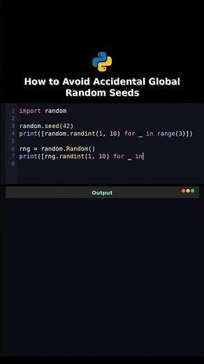How to Avoid Accidental Global Random Seeds #testing