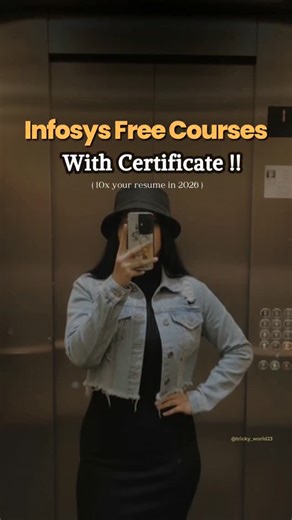 Ite | Tech & Career 🧿 on Instagram: "🚀 Infosys Free Courses with Certificates – Boost Your Career Today! ✨ Why Enroll in Infosys Free Courses? ✅ Professional Certification: Showcase your skills with recognized certificates. ✅ Industry-Relevant Skills: Gain expertise in trending technologies and essential domains. ✅ Career Advancement: Stand out in the job market with cutting-edge knowledge. ✨ Popular Free Courses Offered by Infosys: 1️⃣ Python Programming Essentials: → Master the basics of Pyt