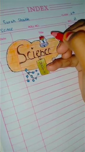 #first page decoration ideas Science fair drawing tutorial