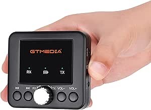 Bluetooth 5.0 Transmitter, Low Latency Bluetooth Transmitter Receiver, Wireless Audio Bluetooth Adapter for TV/Home Stereo/Car/Headphones/Speakers/PC