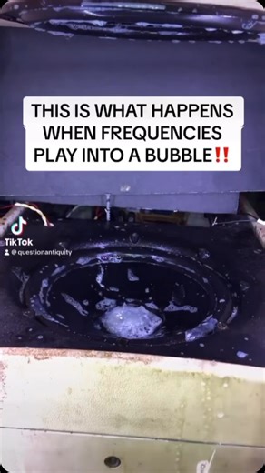 Danny Silletti on Instagram: "When frequencies interact with a bubble, they create a dynamic exchange of pressure waves that influence its shape, movement, and internal structure. The bubble’s surface tension reacts to the vibrations, forming standing waves that can cause it to oscillate, deform, or even divide into smaller structures. When a frequency matches the bubble’s natural resonance, these effects become more pronounced, leading to rhythmic expansions, contractions, and symmetrical patte