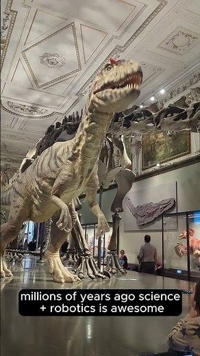 Realistic Robotic Dinosaur in Vienna Museum