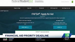 College financial aid deadline approaching