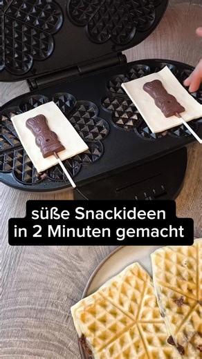 Einfaches Waffelrezept in 2 Minuten mit Schokolade