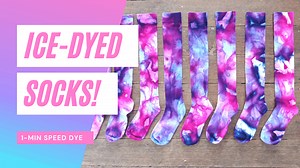 Ice-Dyed Socks! Stunning pink   purple ice-dye technique