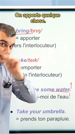 Comment dire "apporter" et "emporter" en anglais ?