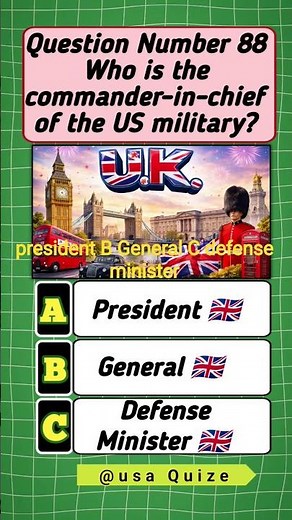 Who Is the Commander-in-Chief of the U.S. Military? 🤯 Only 1% Know #leadershipmatters