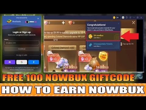 INTRODUCING NOWBUX ON BLUESTACK PLUS FREE GIFT CODE WORHT 100 NOWBUX TOKEN