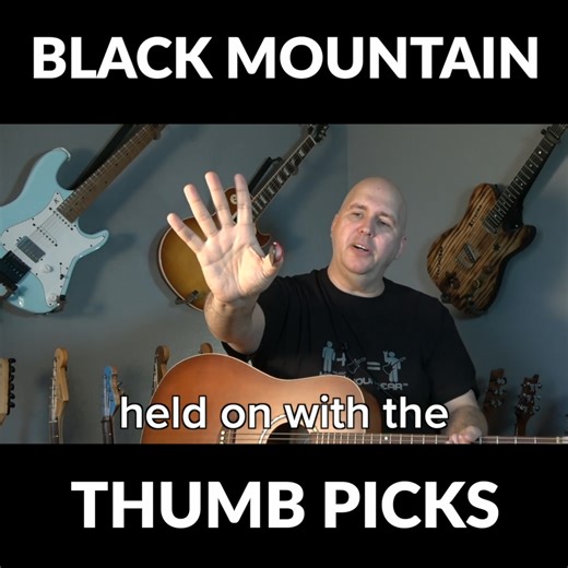 Finally! A thumbpick that won't fall off your finger! Try them for yourself! #thumbpicks #guitargear #fingerpickingguitar | Black Mountain Picks
