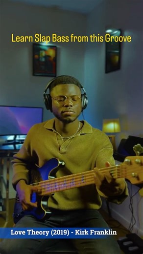 Learn this Easy Slap Bass Groove (Love Theory by Kirk Franklin) #bass #kirkfranklin #basscover
