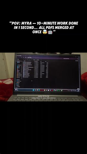 “MYRA Merged All PDFs in 10 Seconds 🤯🤖 | One Command Magic”
