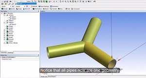 ✅ Ansys DesignModeler - Pipes Y-Shaped/T-Shaped - CFD.NINJA