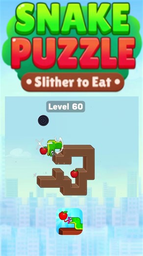 I'll show you how to solve Snake Puzzle Slither to Eat level 60 🐍🐍
