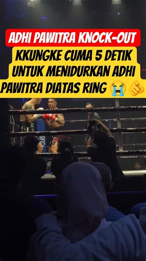 KKUNGKE WIN BY TKO 😭 #garudafight #boxing #kkungke #knockout #adhipawitra #brutal #fyp