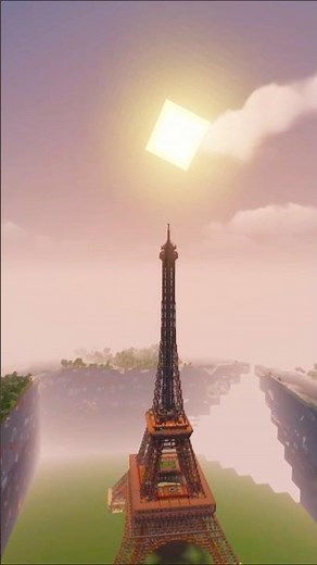 Eiffel Tower Minecraft Timelapse Build