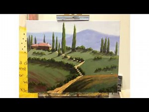 Tuscany Landscape Painting - Step By Step Demonstration #MooreMethod