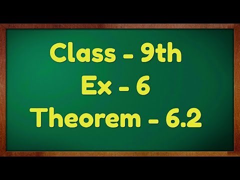 Class - 9th, Ex - 6 Theorem 6.2 (Lines and Angles) Maths NCERT CBSE