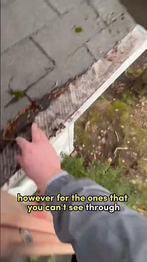 How to clean gutters with gutter guards #guttercleaning