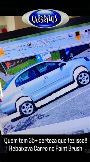www.CARBRITUS.com on Instagram: "Quem aí rebaixou foto de carro usando o programa Paint Brush do Windows 98 e XP... Era nosso Photoshop de época ahhahhahah lembrança reproduzida pelo amigo @leomarchettigarage #paintbrush #carrorebaixado #nostalgia"