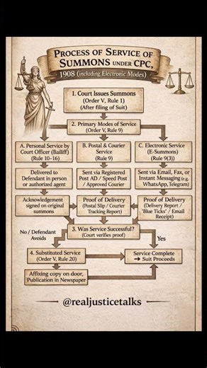Do you know how a court summons is served in civil cases in India? ⚖️📜