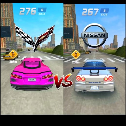 Corvette Vs Nissan 🥺🔥 || EXTREME CAR DRIVING SIMULATOR || SIMULATOR CAR RACING ||