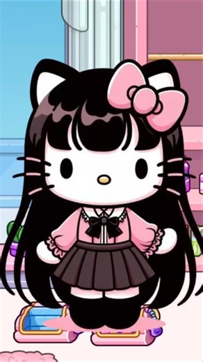 Hello Kitty Gothic Core in Avatar World 🎀🖤 #avatarworld #hellokitty #sanrio