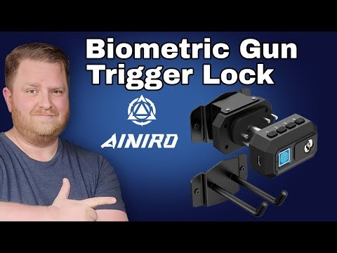 AINIRO Biometric Gun Trigger Lock: PIN, Key, or Fingerprint Access!