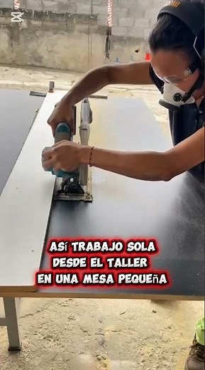 corte de melamina con sierra circular inalámbrica