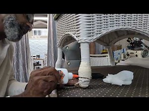 How to Repair Broken Wicker / Rattan — Fixing a Wicker Chair Leg