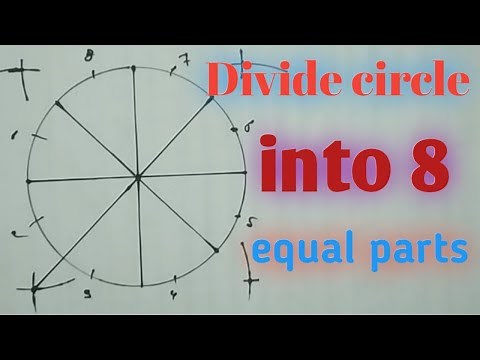 how to divide a circle into 8 equal | divide circle into 8 equal parts | engineering drawing