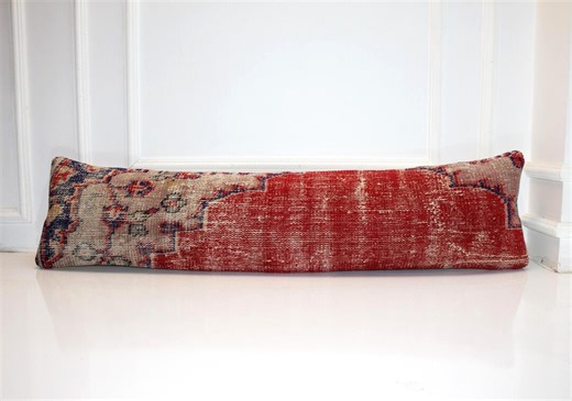 Extra Long Bench Cushion, Rustic Red Boho Pillow,12x48 Handmade Decor - Etsy