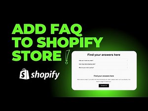 3 Easy Steps to Add an FAQ Page to Your Shopify Store!