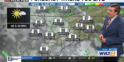 Gradually warming ahead of better rain chances by Friday