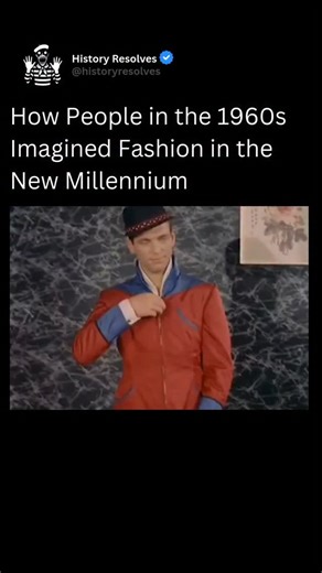 History | Ancient History on Instagram: "In the 1960s, people often imagined fashion in the 2000s as bold, futuristic, and heavily influenced by the excitement surrounding space exploration and technological progress. Designers and popular media envisioned sleek, metallic fabrics, plastic materials, and geometric shapes that reflected the Space Age mindset, with clothing resembling astronaut suits or high-tech uniforms. Mini dresses, unisex outfits, and clean, minimalist silhouettes were thought