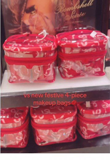 Festive 4-Piece Makeup Bags from Victoria's Secret