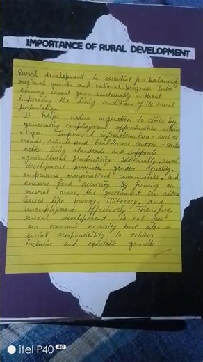 class 12 economics file rural development 💗💗