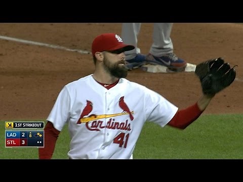 LAD@STL: Neshek retires Ethier, Uribe to escape jam