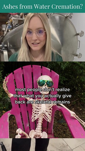 People often ask how you get “ashes” back from a water cremation. Here’s how! #eco #death #watercremation #aquamation #alkalinehydrolysis #deathpositive