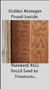 10K views · 192 reactions | Hidden Message found in basement wall. #hiddenrooms #secretroom #secretrooms #hiddenroom #forgotten #secret #hidden | A House with History | Facebook